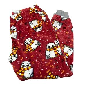 Women’s Harry Potter Hedwig Fleece Pajama Pants Joggers